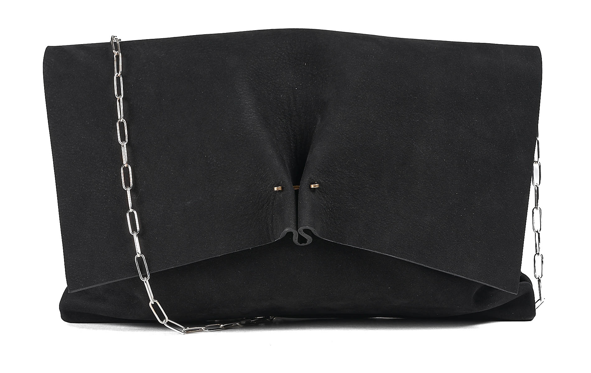 daniele basta leather and silver bags - FRONT